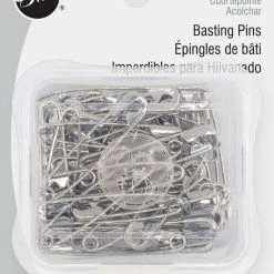 Dritz Pins, Needles & Tacks 1-1/2" Basting Pins, Nickel, 50 Pc