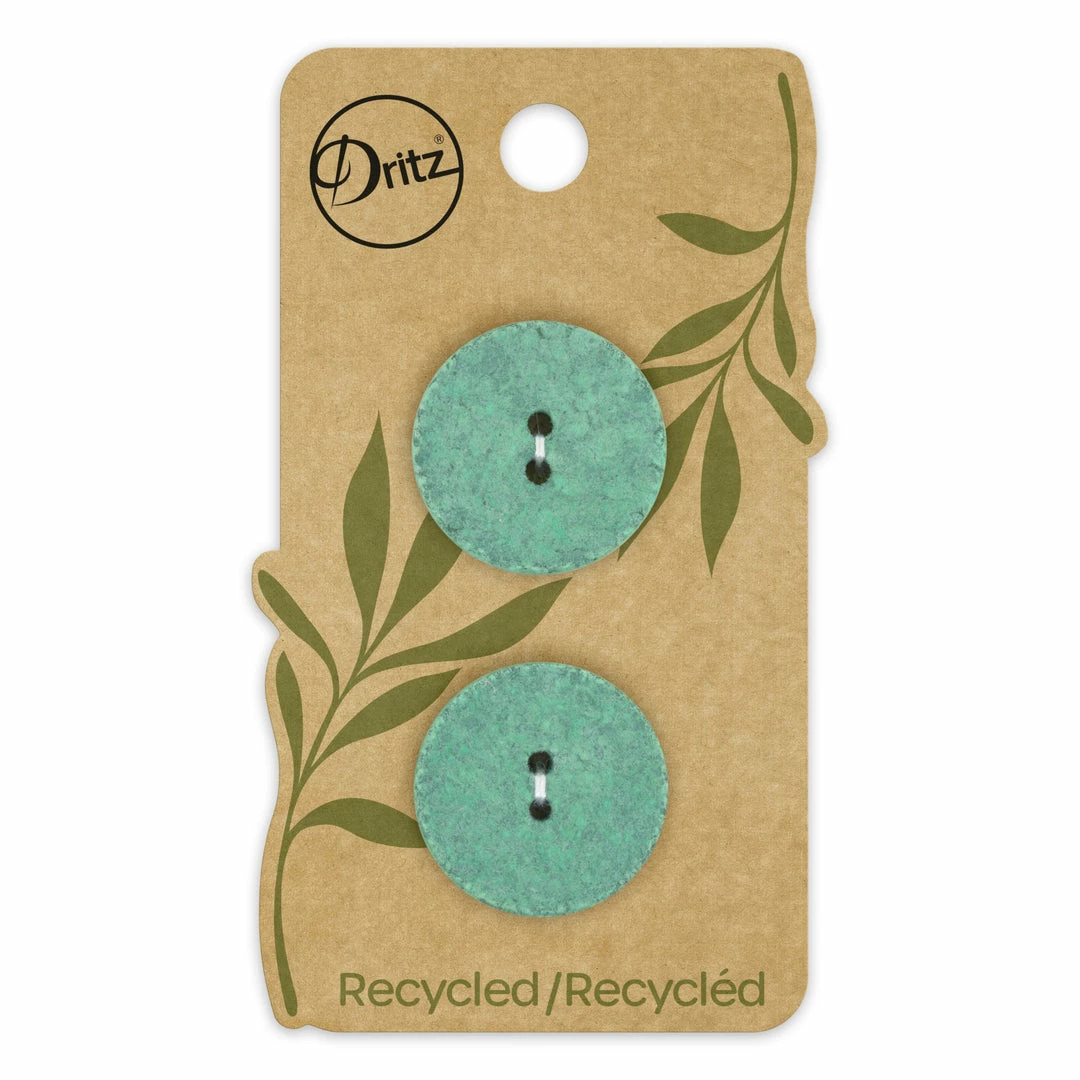 Dritz Recycled Cotton Round Button, 23mm, 2 Pc 10 Dritz Recycled Cotton Round Button, 23mm, 2 Pc