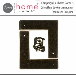 Dritz Smooth Campaign Hardware Corners, Small, 4 Pc