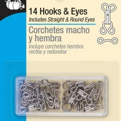 Dritz Hooks & Eyes, 14 Pc, Nickel