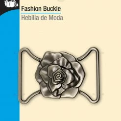 Dritz Rose Fashion Buckle, Antique Silver Buckles