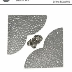 Dritz Textured Quatrefoil Corners, Large, 4pc