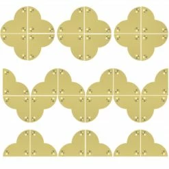 Dritz Smooth Quatrefoil Corners, Large, 4 Pc Campaign Hardware