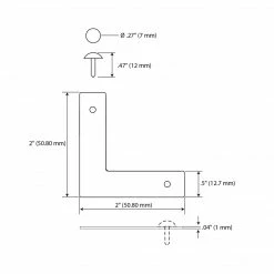 Dritz Smooth Campaign Hardware Corners, Small, 4 Pc