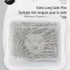 Dritz 1-5/16" Extra-Long Satin Pins, Nickel, 300 Pc