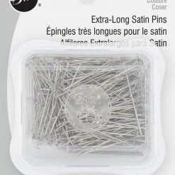 Dritz 1-5/16" Extra-Long Satin Pins, Nickel, 300 Pc