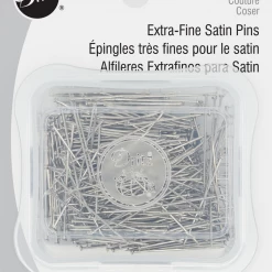 Dritz Pins & Accessories 1-1/16" Extra-Fine Satin Pins, Nickel, 400 Pc
