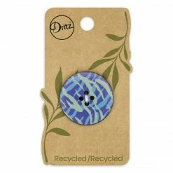 Dritz Buttons & Cover Buttons Recycled Leather Round Button, 30mm, Multicolor Print