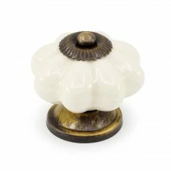 Dritz Hooks & Knobs Ceramic Scallop Knob
