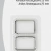 Dritz 1" Rectangle Rings, Nickel, 2 Pc