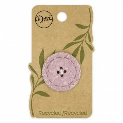 Dritz Recycled Cotton Round Stitch Button, 30mm Buttons & Cover Buttons