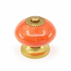 Dritz Outlet Ceramic Ball Knob, Coral