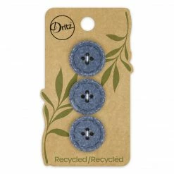 Dritz Recycled Cotton Round Stitch Button, 20mm, 3 Pc Buttons & Cover Buttons 51 Dritz Recycled Cotton Round Stitch Button, 20mm, 3 Pc Buttons & Cover Buttons