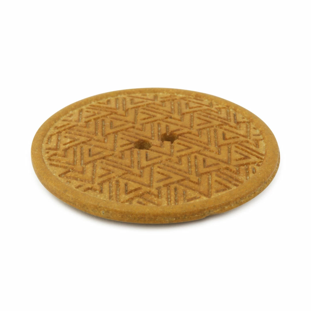 Dritz Recycled Hemp Geometric Round Button, 28mm 13 Dritz Recycled Hemp Geometric Round Button, 28mm