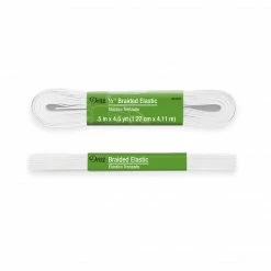 Dritz 1/2" Braided Elastic, White Elastics