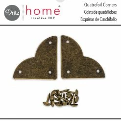 Dritz Smooth Quatrefoil Corners, Small, 4 Pc