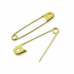 Dritz Pins & Accessories 1-1/2" Quilters Brass Safety Pins, Brass, 35 Pc