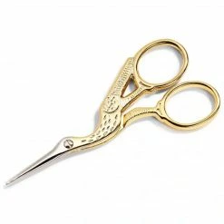 Prym Scissors & Tools 3-1/2" Stork Embroidery Scissors, Gold