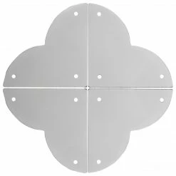 Dritz Smooth Quatrefoil Corners, Large, 4 Pc Campaign Hardware