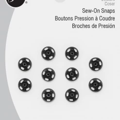 Dritz Sew-On Snaps, 10 Sets, Size 1/0