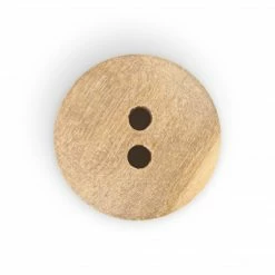 Dritz Sustainable Wood Round Button, 15mm, Beige, 4 Pc Buttons & Cover Buttons