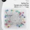 Dritz 1-3/4" Quilting Pins, Assorted, 40 Pc Pins & Accessories