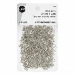 Dritz Hooks & Eyes, 96 Sets, Nickel Bulk Notions