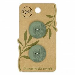 Dritz Buttons & Cover Buttons Recycled Hemp Round Floral Button, 23mm, 2 Pc