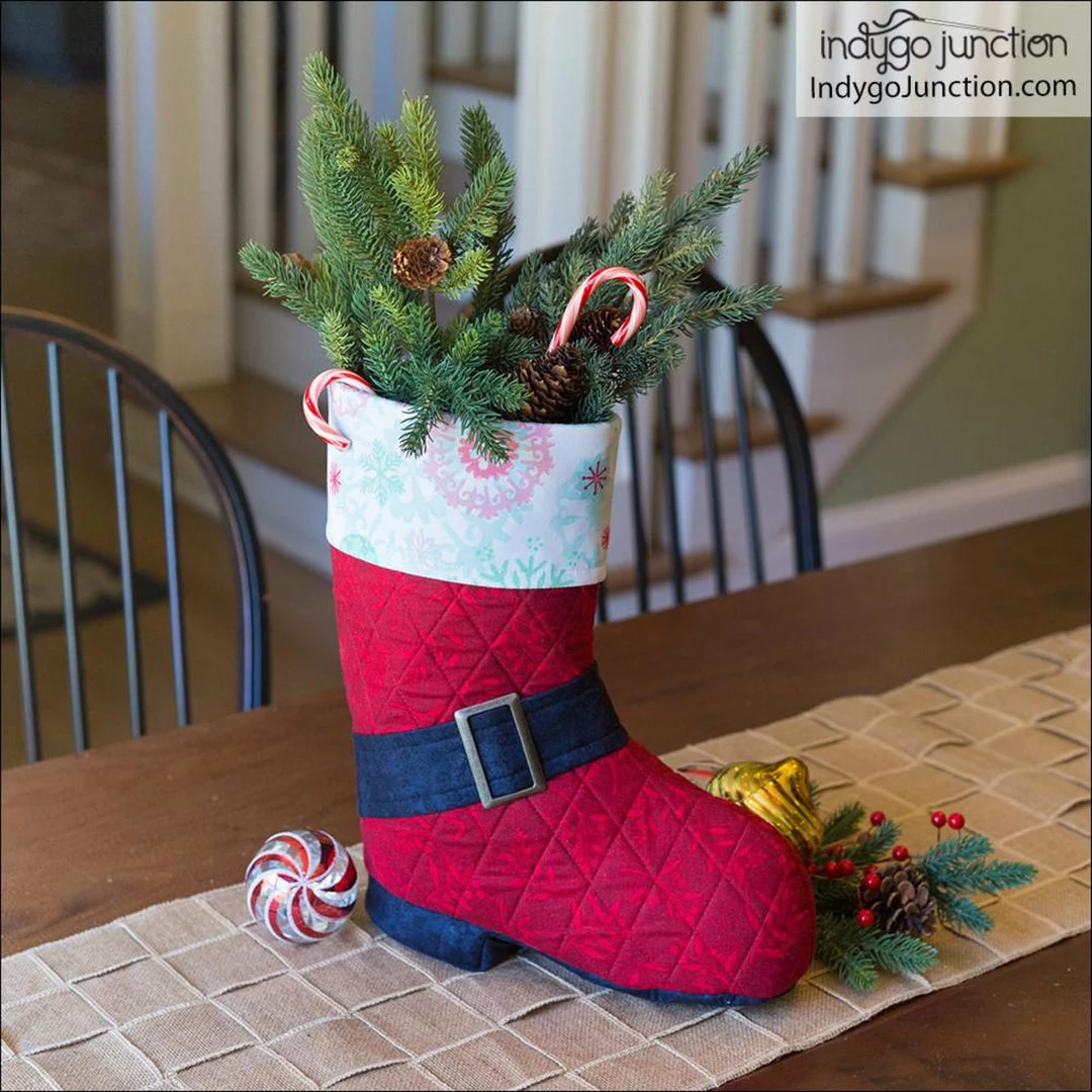 Indygo Junction Holiday Santa's Stand-Up Christmas Stocking Pattern 6 Indygo Junction Holiday Santa's Stand-Up Christmas Stocking Pattern