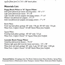 Indygo Junction Spring & Summer Pillow Set Pattern, PDF Download Home & Storage