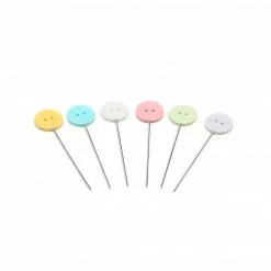 Dritz Pins & Accessories Flat Button Head Pins, Assorted, 50 Pc