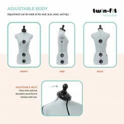 Dritz Twin-Fit Adjustable Dress Form Dress Forms