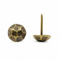 Dritz 7/16" Textured Decorative Nails, Antique Brass, 300 Pc