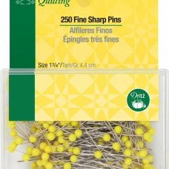 Dritz 1-3/4" Fine Sharp Pins, Yellow, 250 Pc Pins, Needles & Tacks