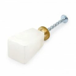 Dritz Stone Tapered Knob, White