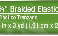 Dritz 3/4" Black Braided Elastic, 3 Yd