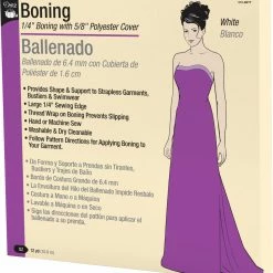 Dritz 1/4" Boning With 5/8" Polyester Cover, 12 Yd Garment Construction
