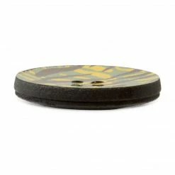 Dritz Buttons & Cover Buttons Recycled Leather Round Button, 30mm, Multicolor Print