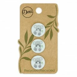Dritz Recycled Cotton Koala Button, 18mm, 3 Pc