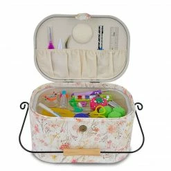 Dritz Oval Sewing Basket With Metal Handle, Large Sewing Baskets & Storage