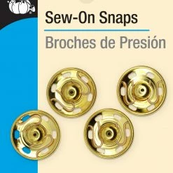 Dritz Sew-On Snaps, 4 Sets, Size 10