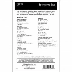 Indygo Junction Purses & Accessories Springtime Zips Pins & Necklace Pattern, PDF Download