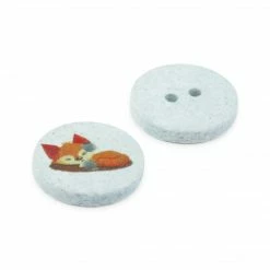 Dritz Buttons & Cover Buttons Recycled Cotton Fox Button, 15mm, 3 Pc