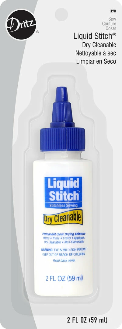 Dritz Liquid Stitch Permanent Fabric Adhesive, Dry Cleanable, 2 Fl. Oz. Adhesives & Tape 3 Dritz Liquid Stitch Permanent Fabric Adhesive, Dry Cleanable, 2 Fl. Oz. Adhesives & Tape