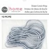 Dritz Shower Curtain Rings, Nickel, 12 Pc