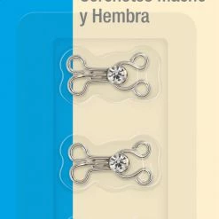 Dritz Hooks & Eyes With Rhinestones, 3 Sets, Nickel