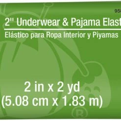 Dritz 2" Underwear & Pajama Elastic, White, 2 Yd Elastics