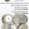 Dritz 1-1/8" Half Ball Cover Buttons, Nickel, 6 Pc